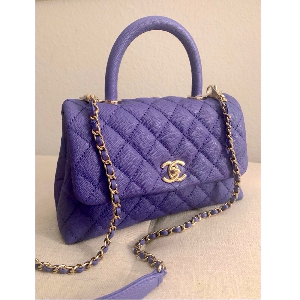❤️‍🔥SOLD❤️‍🔥🦄 RARE Chanel Coco Handle 20k Purple -Small size